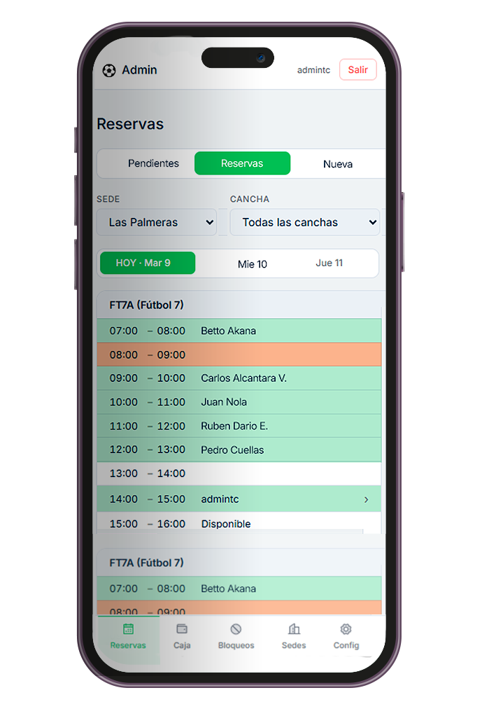 App TuCancha.pe — Home