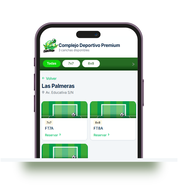 Pantalla — Canchas